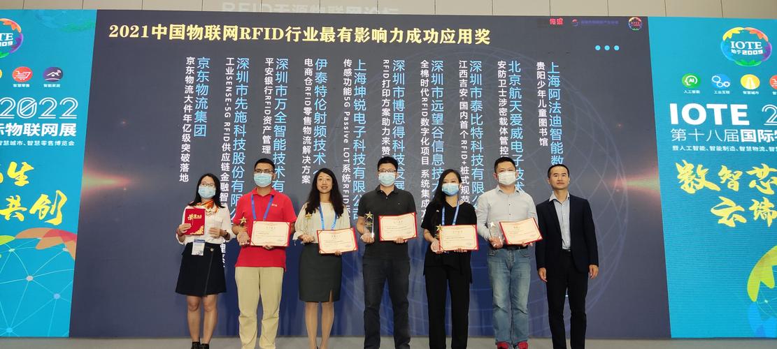 泰比特荣获2021中国物联网rfid行业最有影响力成功应用奖